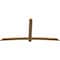 Ekena Millwork Bellingham Timber Gable Bracket, Western Red Cedar, 108"W x 54"H x 1 1/2"D x 5 1/2"F, 12/12 Pitch GBW108X54X0206BEL00SWR - alternate 3